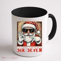 Funny Six Seven Meme Christmas Cool Santa Saying  Coffee Mug thumb 1