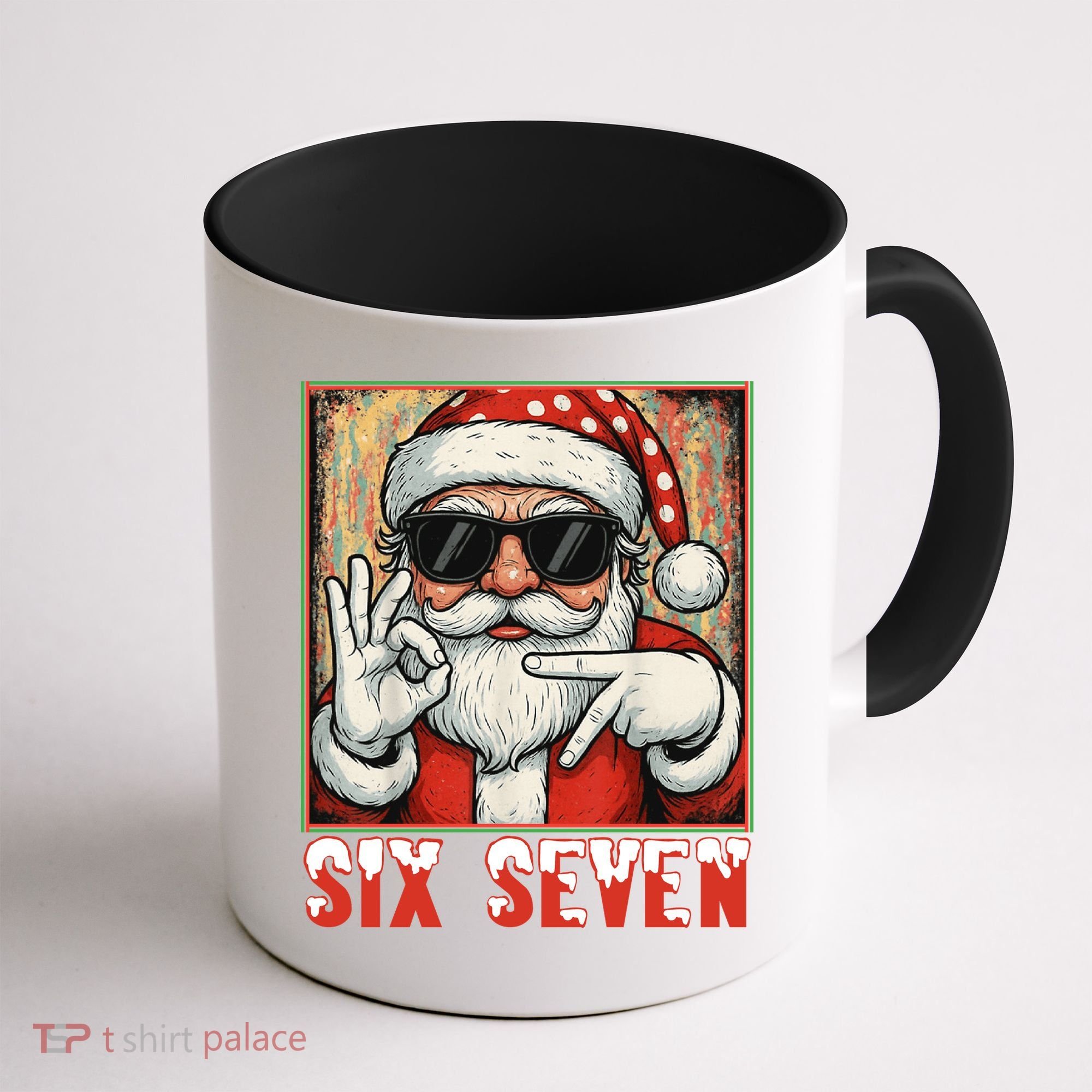 Funny Six Seven Meme Christmas Cool Santa Saying  Coffee Mug