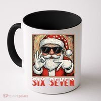 Funny Six Seven Meme Christmas Cool Santa Saying  Coffee Mug thumb 0