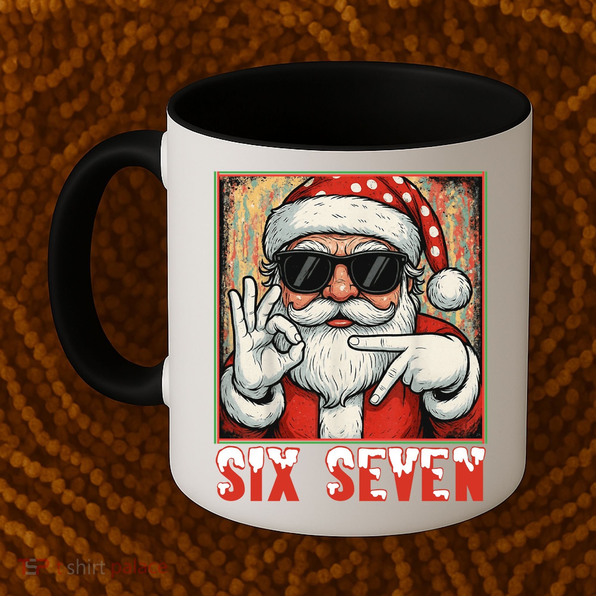 Funny Six Seven Meme Christmas Cool Santa Saying  Coffee Mug