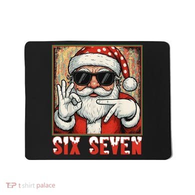 Funny Six Seven Meme Christmas Cool Santa Saying  Mousepad