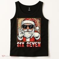 Funny Six Seven Meme Christmas Cool Santa Saying  Tank Top thumb 2