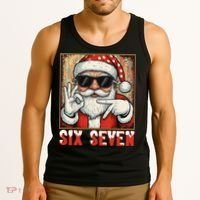 Funny Six Seven Meme Christmas Cool Santa Saying  Tank Top thumb 3