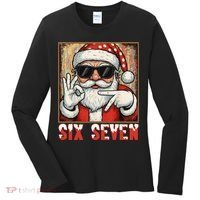 Funny Six Seven Meme Christmas Cool Santa Saying  Women's Long Sleeve Shirt thumb 0