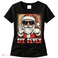 Funny Six Seven Meme Christmas Cool Santa Saying  Women's T-Shirt thumb 0