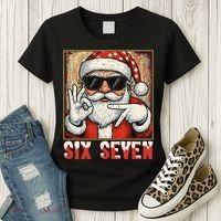 Funny Six Seven Meme Christmas Cool Santa Saying  Women's T-Shirt thumb 3