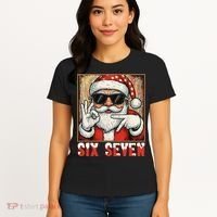 Funny Six Seven Meme Christmas Cool Santa Saying  Women's T-Shirt thumb 4