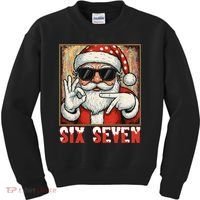 Funny Six Seven Meme Christmas Cool Santa Saying  Kids Sweatshirt thumb 0