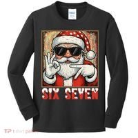 Funny Six Seven Meme Christmas Cool Santa Saying  Kids Long Sleeve Shirt thumb 0