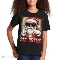 Funny Six Seven Meme Christmas Cool Santa Saying  Kids T-Shirt thumb 2