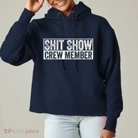 Funny Shit Show Crew Member Funny Quote Gift Ladies Heavyweight Boxy Pullover Hoodie thumb 0