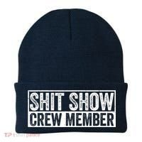 Funny Shit Show Crew Member Funny Quote Gift Beanie thumb 0