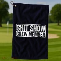 Funny Shit Show Crew Member Funny Quote Gift Golf Towel thumb 1