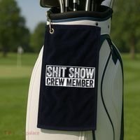 Funny Shit Show Crew Member Funny Quote Gift Golf Towel thumb 2