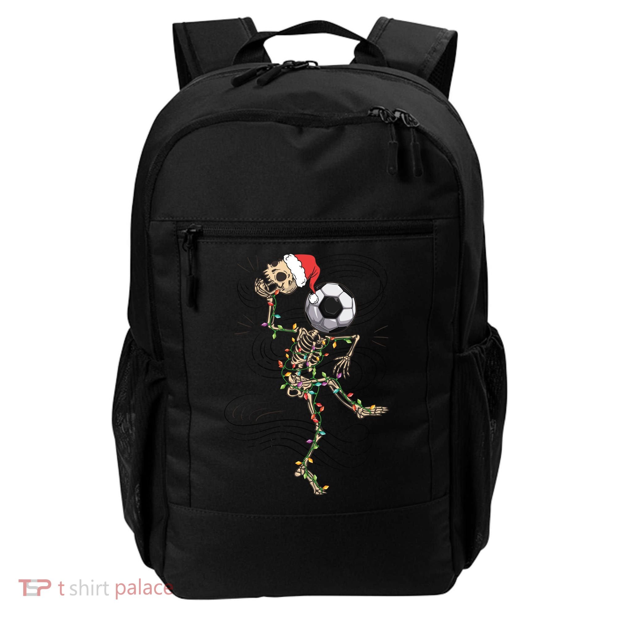 Funny Skeleton Soccer Ball Christmas Boys Xmas Gift Backpack