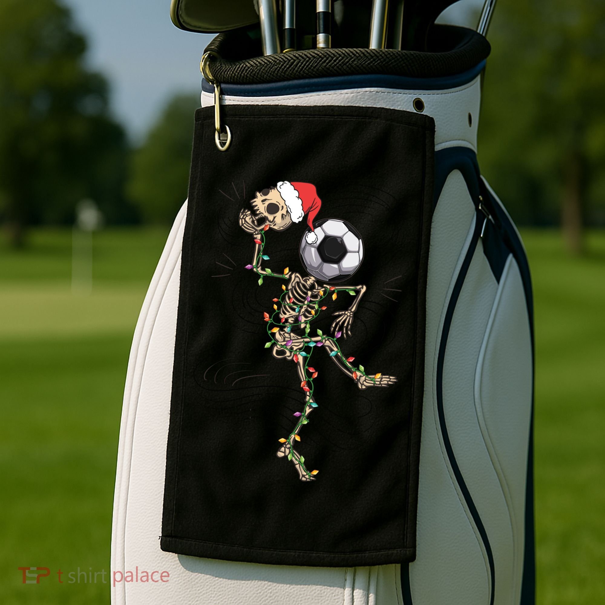 Funny Skeleton Soccer Ball Christmas Boys Xmas Gift Golf Towel