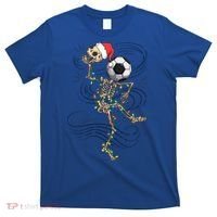 Funny Skeleton Soccer Ball Christmas Boys Xmas Gift T-Shirt thumb 0