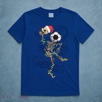 Funny Skeleton Soccer Ball Christmas Boys Xmas Gift T-Shirt thumb 5