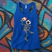 Funny Skeleton Soccer Ball Christmas Boys Xmas Gift Women's Tank Top thumb 3