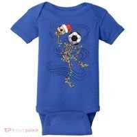 Funny Skeleton Soccer Ball Christmas Boys Xmas Gift Baby Bodysuit thumb 0