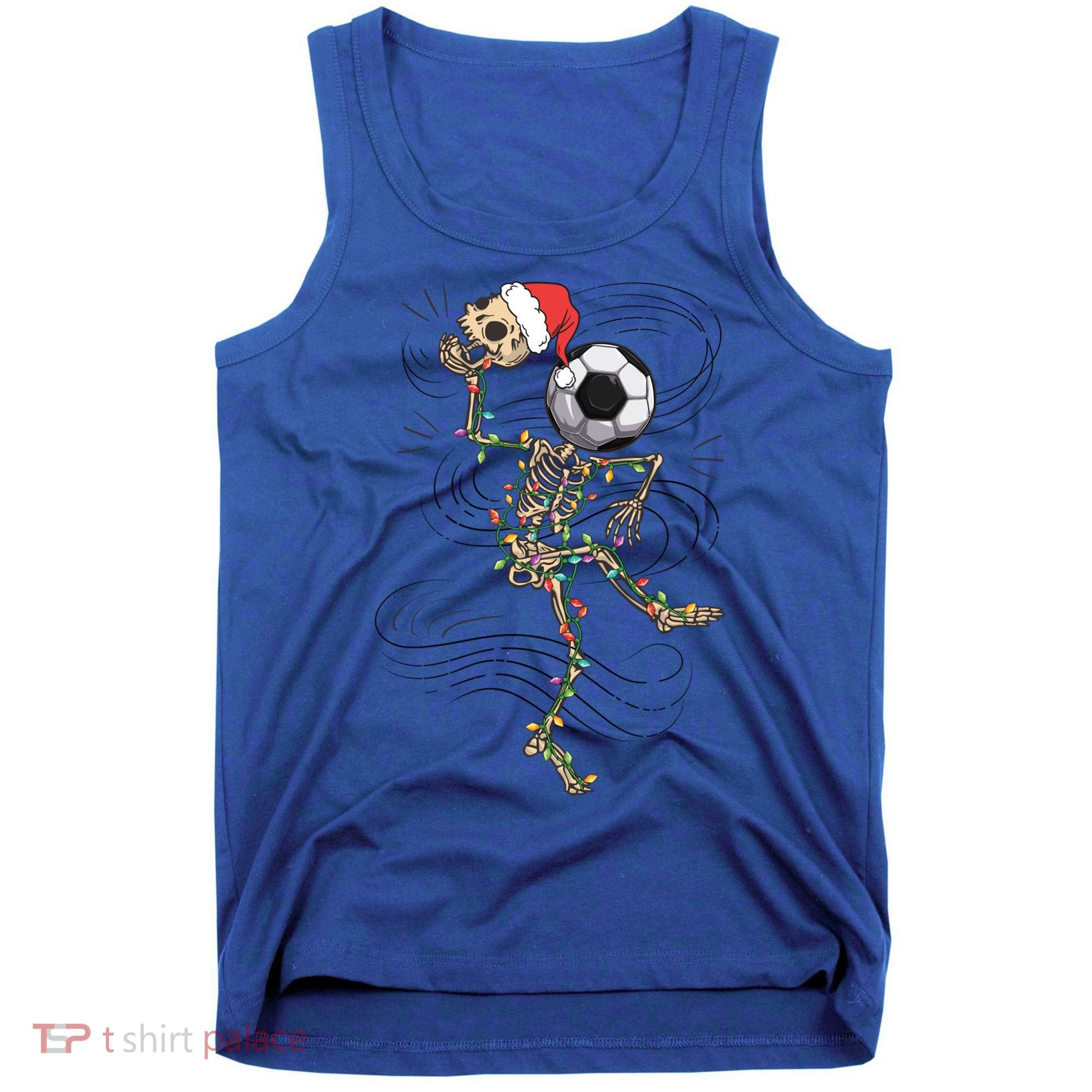 Funny Skeleton Soccer Ball Christmas Boys Xmas Gift Tank Top