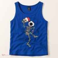 Funny Skeleton Soccer Ball Christmas Boys Xmas Gift Tank Top thumb 2