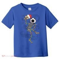 Funny Skeleton Soccer Ball Christmas Boys Xmas Gift Toddler T-Shirt thumb 0
