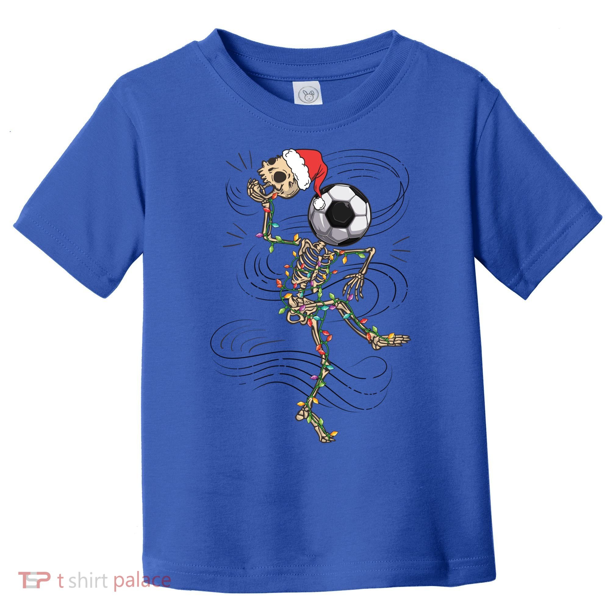 Funny Skeleton Soccer Ball Christmas Boys Xmas Gift Toddler T-Shirt