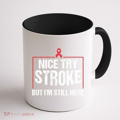 Funny Stroke Survivor Gift Cute Brain Attacks Gift Coffee Mug back