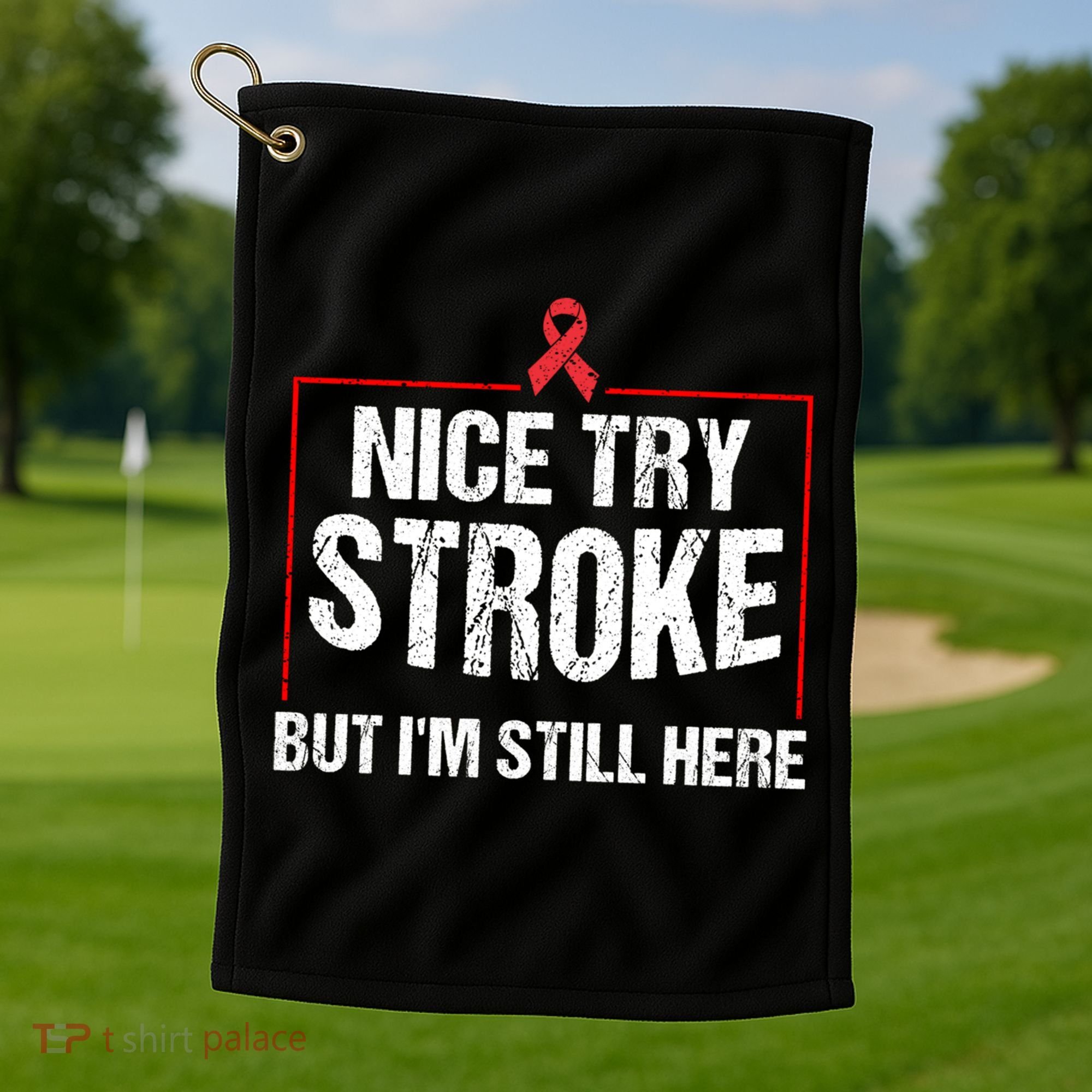 Funny Stroke Survivor Gift Cute Brain Attacks Gift Golf Towel