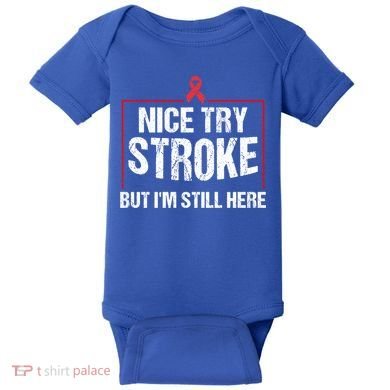 Funny Stroke Survivor Gift Cute Brain Attacks Gift Baby Bodysuit