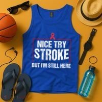 Funny Stroke Survivor Gift Cute Brain Attacks Gift Tank Top thumb 4