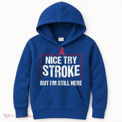 Funny Stroke Survivor Gift Cute Brain Attacks Gift Kids Hoodie
