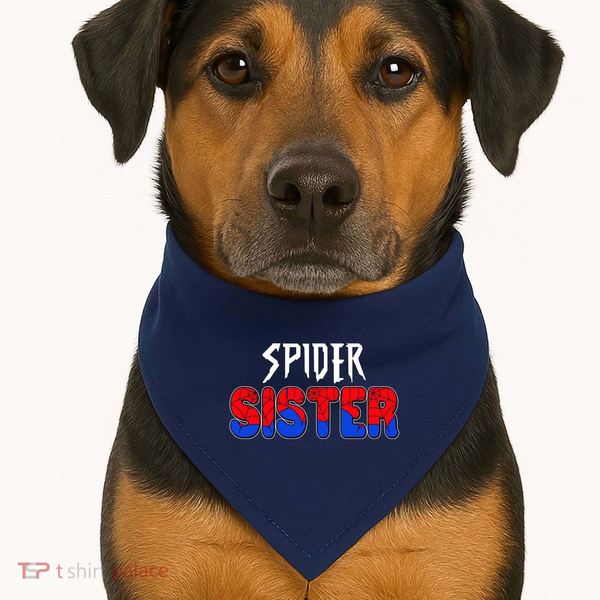 Funny Spider Sister Matching Family Shirts USA-Made Doggie Bandana