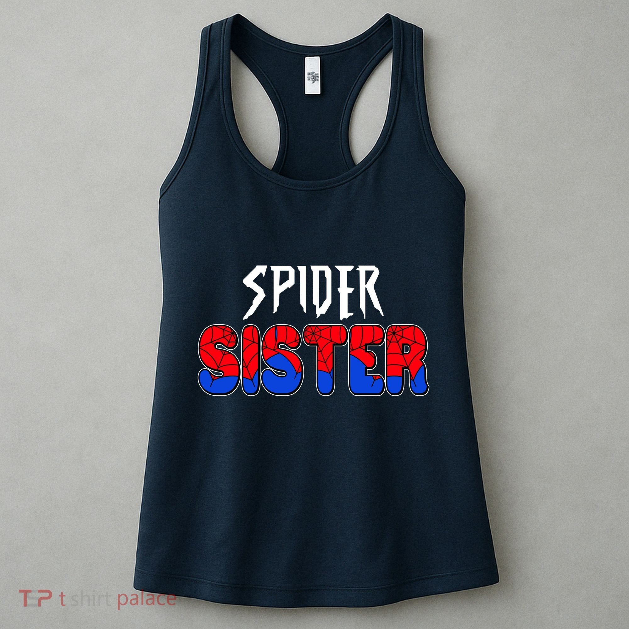 Funny Spider Sister Matching Family Shirts Women's Tank Top