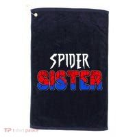 Funny Spider Sister Matching Family Shirts Golf Towel thumb 0