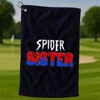Funny Spider Sister Matching Family Shirts Golf Towel thumb 1