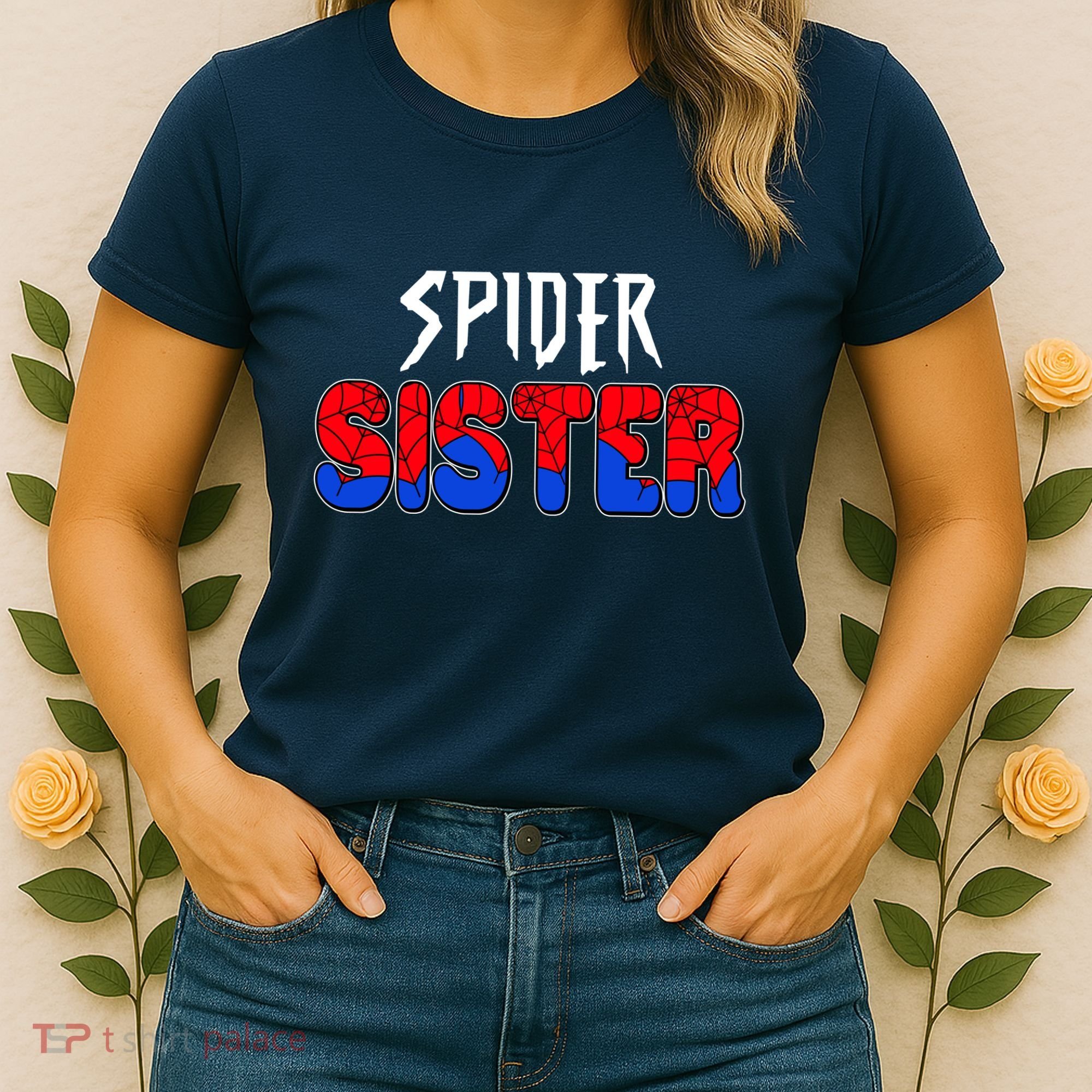 Funny Spider Sister Matching Family Shirts Women's T-Shirt