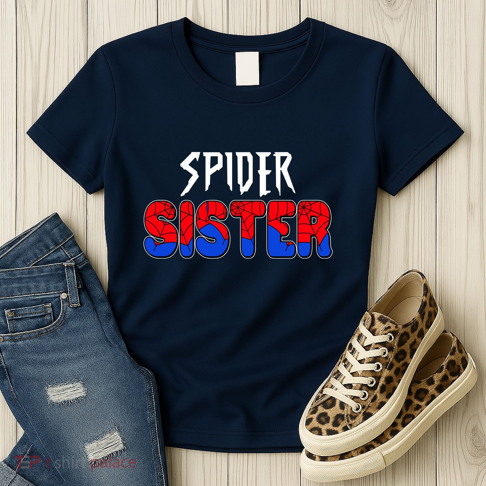 Funny Spider Sister Matching Family Shirts Women's T-Shirt