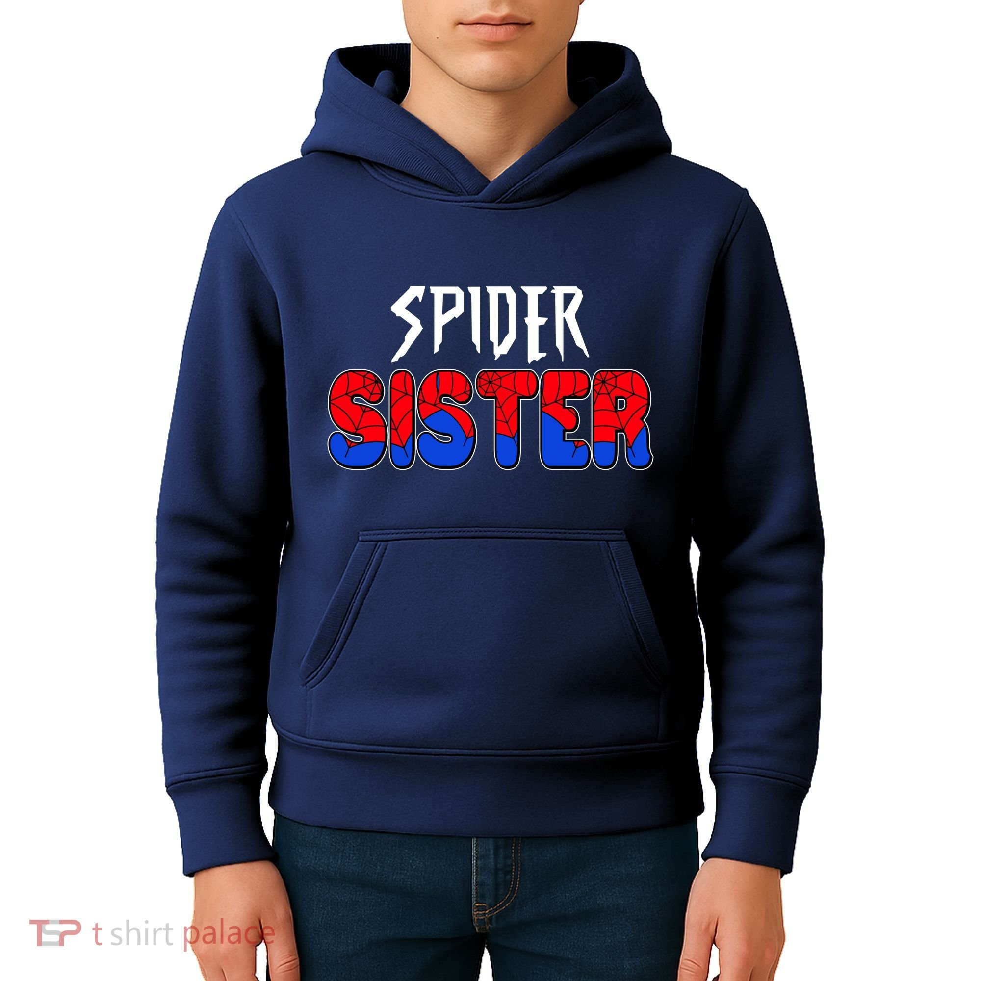 Funny Spider Sister Matching Family Shirts Kids Hoodie