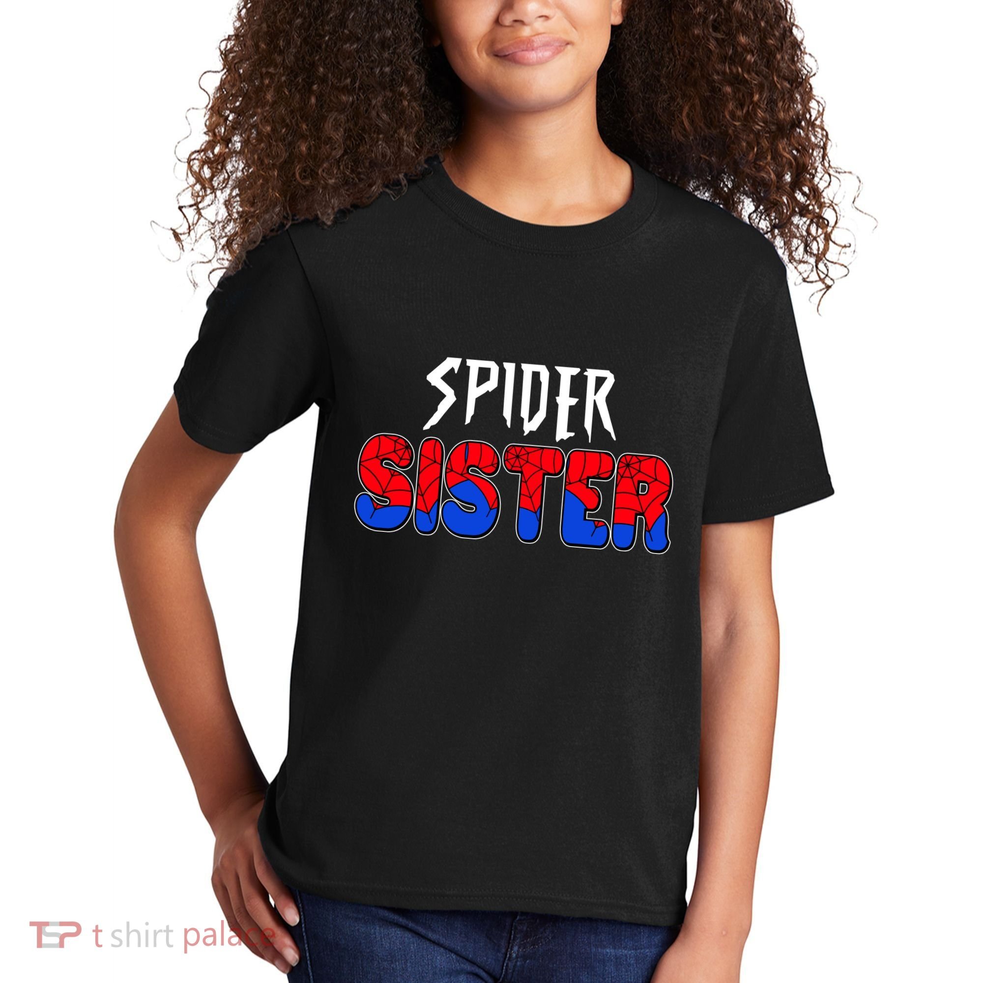 Funny Spider Sister Matching Family Shirts Kids T-Shirt