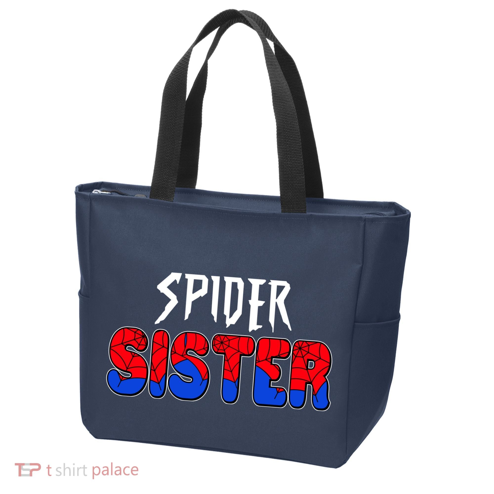 Funny Spider Sister Matching Family Shirts Tote Bag