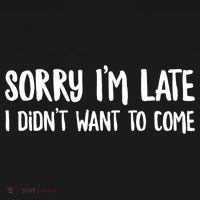 Funny Slacker Saying Sorry Im Late I Didnt Want To Come Gift Ornament thumb 1