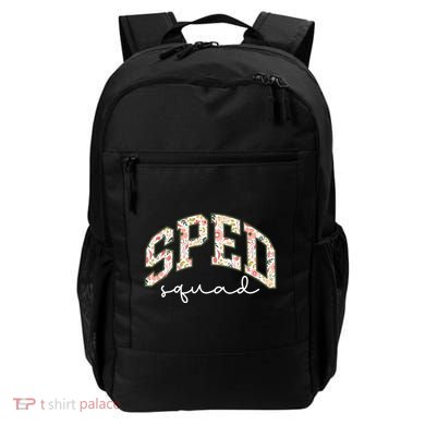 Floral Sped Squad Team Special Education Teacher Life Backpack