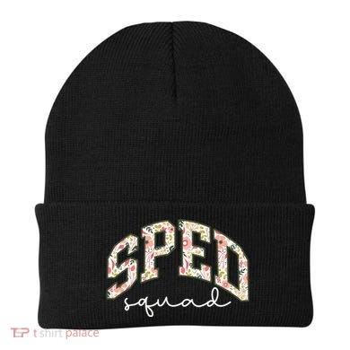 Floral Sped Squad Team Special Education Teacher Life Beanie
