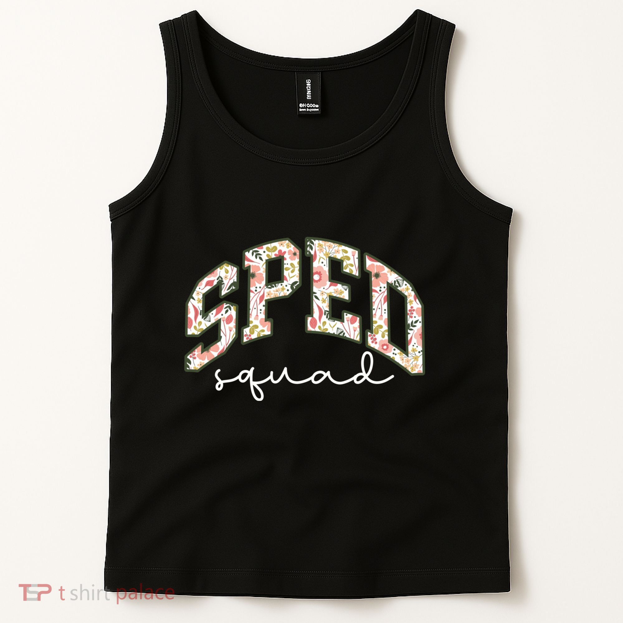 Floral Sped Squad Team Special Education Teacher Life Tank Top