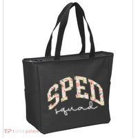 Floral Sped Squad Team Special Education Teacher Life Tote Bag thumb 2