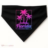 Florida Sunshine State Retro Look Gift USA-Made Doggie Bandana thumb 0