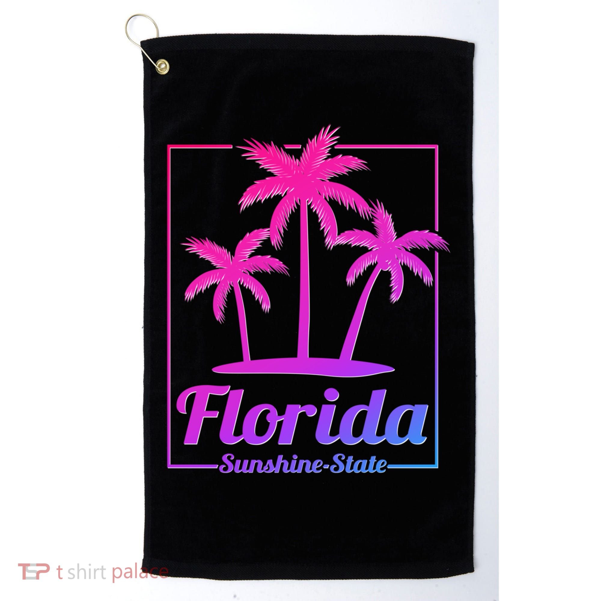 Florida Sunshine State Retro Look Gift Golf Towel