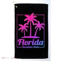 Florida Sunshine State Retro Look Gift Golf Towel thumb 0